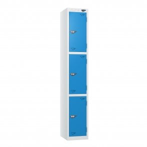 3 Tier - Flat Top - Steel Locker - H1800 x W380 x D450mm