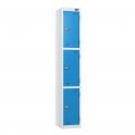 3 Tier - Flat Top - Steel Locker - H1800 x W450 x D450mm