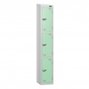 3 Tier - Sloped Top - Steel Locker - H1950 x W380 x D380mm