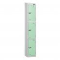 3 Tier - Sloped Top - Steel Locker - H1950 x W380 x D380mm