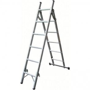 3 Way Combination Ladder Closed length 1780mm / Stepladder height 1680mm / Extended length 2590mm
