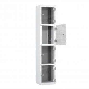 4 Crystal Door Charging Laptop Locker