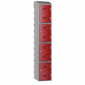 4 Door Extreme Plastic Locker with sloped top - Plastic Locker - H.1950mm W.320mm D.450mm