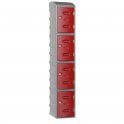 4 Door Extreme Plastic Locker with sloped top - Plastic Locker - H.1950mm W.320mm D.450mm