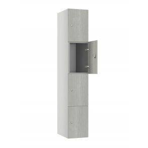 4 Door MFC Timber Locker with flat top - Steel Locker - H.1800mm W.300mm D.318mm