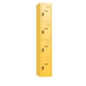 4 Door Retro Locker (with H.150mm stand) - Steel Locker - H.1950mm W.300mm D.300mm