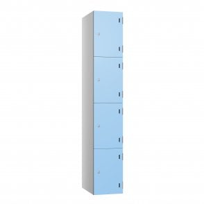 4 Door SGL Laminate Locker with flat top - Steel Locker - H.1800mm W.300mm D.390mm