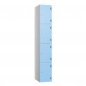 4 Door SGL Laminate Locker with flat top - Steel Locker - H.1800mm W.300mm D.390mm