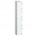 4 Door SGL Laminate Locker with sloping top - Steel Locker - H.1950mm W.300mm D.390mm
