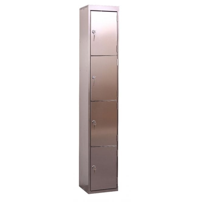 Stainless Steel Locker - 4 Door - H.1800 W.300 D.300