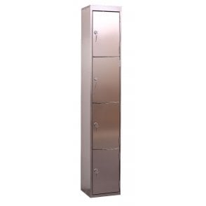 Stainless Steel Locker - 4 Door - H.1800 W.300 D.450