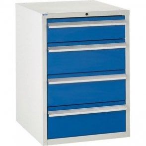 4 Drawer Cabinet -  H825 x W600 x D750mm – 1x150mm, 3x200mm