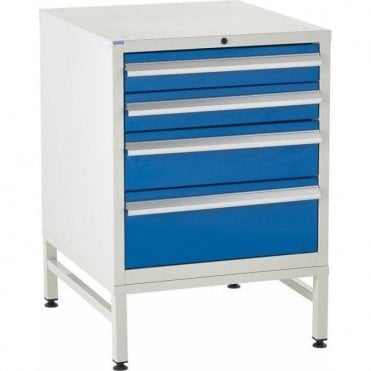 4 Drawer Under Bench Cabinets on Stands - 600mm Wide x 825mm High