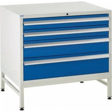 4 Drawer Under Bench Cabinets on Stands - 900mm Wide x 825mm High