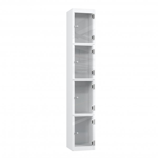 4 Tier Full Clear Door Locker - Steel Locker