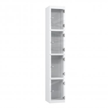 4 Tier Full Clear Door Locker - Steel Locker