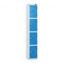 4 Tier - Flat Top - Steel Locker - H1800 x W300 x D380mm