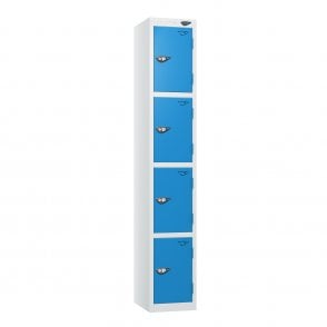 4 Tier - Flat Top - Steel Locker - H1800 x W380 x D450mm