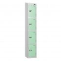 4 Tier - Sloped Top - Steel Locker - H1950 x W300 x D380mm