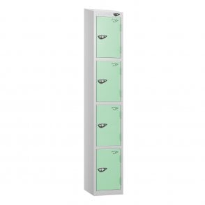 4 Tier - Sloped Top - Steel Locker - H1950 x W300 x D450mm