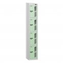 4 Tier Vision Panel Locker - Steel Locker - Sloped Top - H.1950mm W.300mm D.450mm