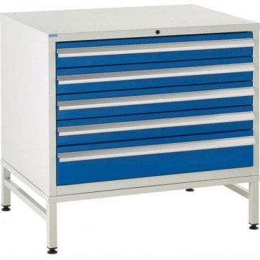 5 Drawer Under Bench Cabinets on Stands - 900mm Wide x 825mm High