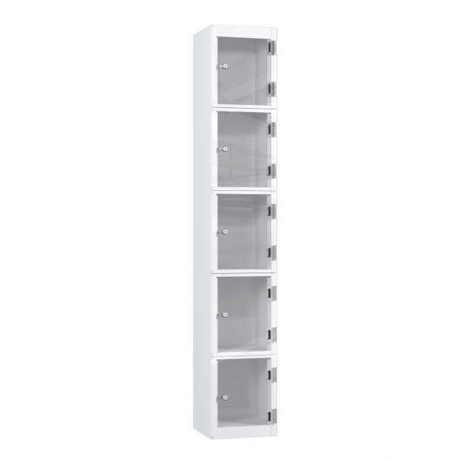 5 Tier Full Clear Door Locker - Steel Locker