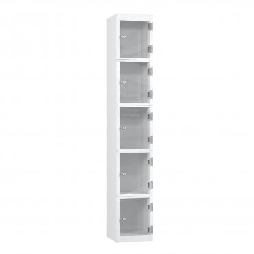 5 Tier Full Clear Door Locker - Steel Locker