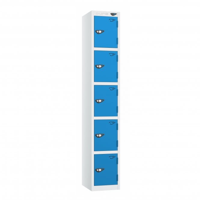 5 Tier - Flat Top - Steel Locker - H1800 x W380 x D450mm