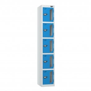 5 Tier Vision Panel Locker - Steel Locker - Flat Top - H.1800mm W.300mm D.300mm
