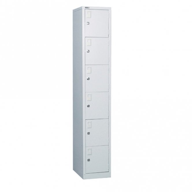6 Door Locker - 1778H x 305W x 457D - Grey