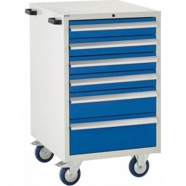 6 Drawer Mobile Cabinet - 600mm Wide x 980mm High