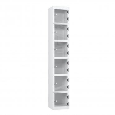 6 Tier Full Clear Door Locker - Steel Locker