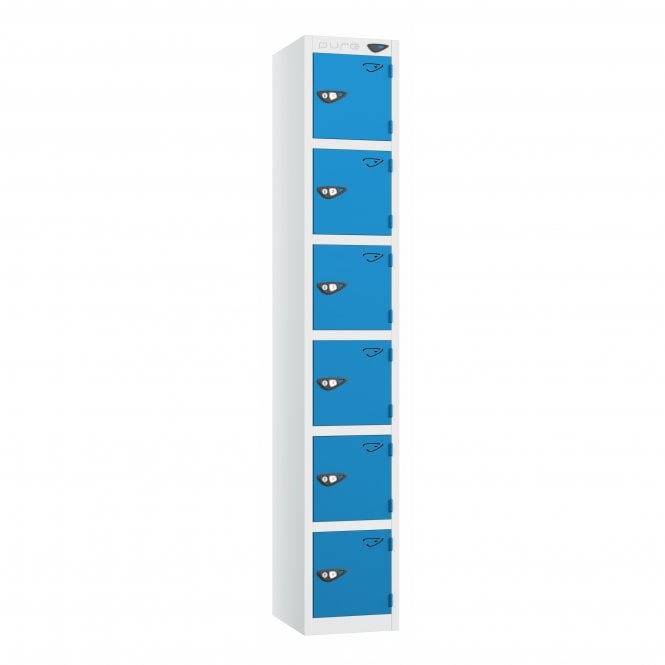 6 Tier - Flat Top - Steel Locker - H1800 x W300 x D300mm