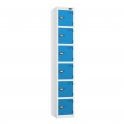 6 Tier - Flat Top - Steel Locker - H1800 x W300 x D300mm