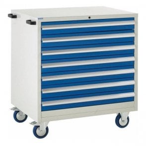 7 Drawer Mobile Cabinet - H980 x W900 x D650mm - 7x100mm