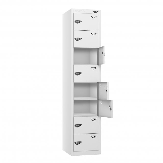 Laptop Locker - 8 Door - Non-Charging - Flat Top - H1800 x W380 x D450mm