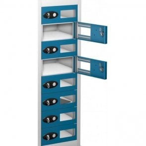 8 Door Tablet Storage Only Locker with Vision Doors H1000 x W305 x D305mm