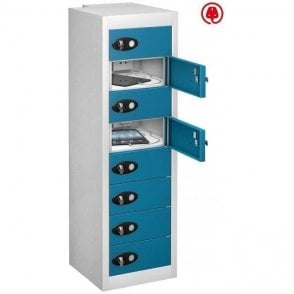 8 Door Tablet Store & Charge Locker fitted with USB 3 Pin Sockets H1000 x W305 X D370mm