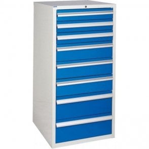 8 Drawer Cabinet - H1200 x W600 x D650mm – 3x100mm, 3x150mm, 2x200mm