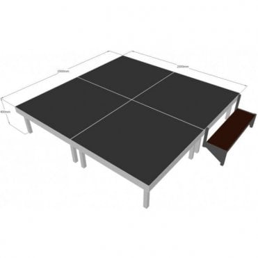 Alu Rapid Stage Package 2m x 2m x 400mm high (1m x 1m sections)