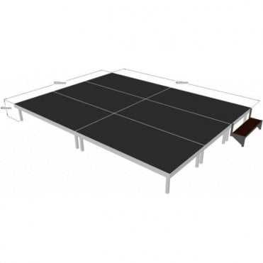 Alu Rapid Stage Package 4m x 3m x 400mm high (2m x 1m sections)