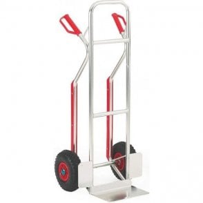 Aluminium Sack Truck with Plastic Guarded Skids 150kg load capacity