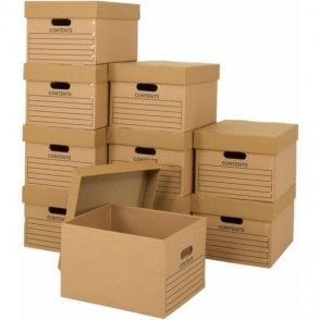 Pack of 10 Heavy Duty Archive Boxes W350 x D430 x H270mm