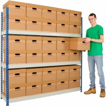 Archive Rivet Racking complete with Archive Boxes