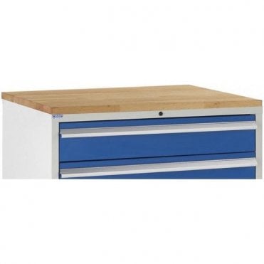 Beech Worktop fitted to Tool Cabinet