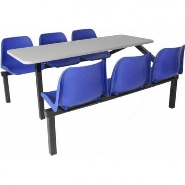 Canteen Table & Chairs - 6 Seat Single Entry