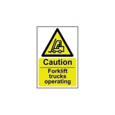 Caution Forklift Trucks Operating Sign