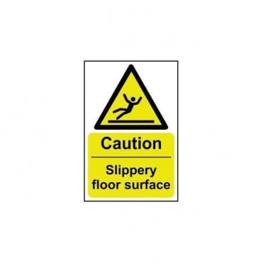 Caution Slippery Floor Surface Sign