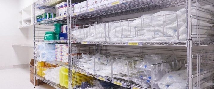 Chrome Wire Shelving Layout